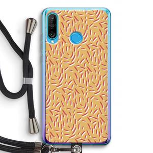 CaseCompany Camouflage: Huawei P30 Lite Transparant Hoesje met koord