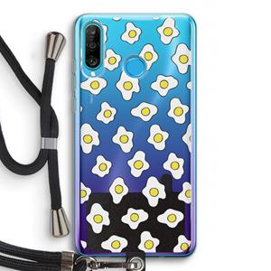 CaseCompany Spiegeleitjes: Huawei P30 Lite Transparant Hoesje met koord
