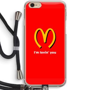 CaseCompany I'm lovin' you: iPhone 6 / 6S Transparant Hoesje met koord