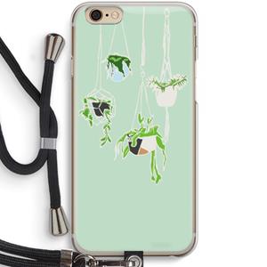 CaseCompany Hang In There: iPhone 6 / 6S Transparant Hoesje met koord