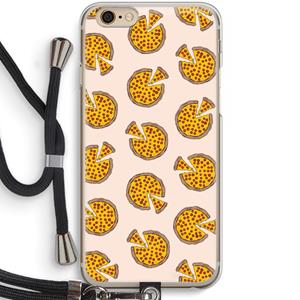 CaseCompany You Had Me At Pizza: iPhone 6 / 6S Transparant Hoesje met koord