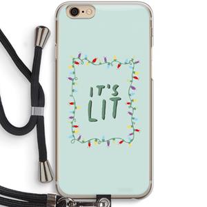 CaseCompany It's Lit: iPhone 6 / 6S Transparant Hoesje met koord