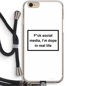 CaseCompany I'm dope: iPhone 6 / 6S Transparant Hoesje met koord