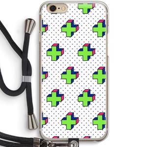 CaseCompany 8-bit N°10: iPhone 6 / 6S Transparant Hoesje met koord