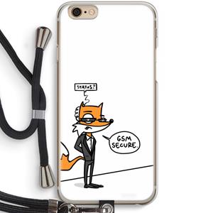 CaseCompany GSM secure: iPhone 6 / 6S Transparant Hoesje met koord