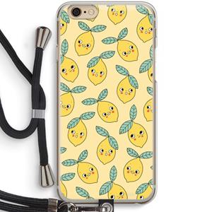 CaseCompany Citroenen: iPhone 6 / 6S Transparant Hoesje met koord