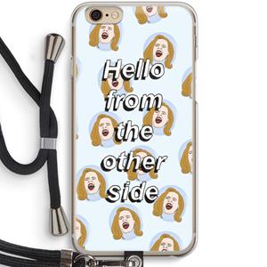 CaseCompany Hello: iPhone 6 / 6S Transparant Hoesje met koord