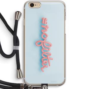 CaseCompany nofilter: iPhone 6 / 6S Transparant Hoesje met koord
