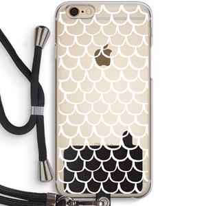 CaseCompany Dakpannetjes: iPhone 6 / 6S Transparant Hoesje met koord