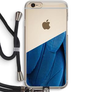 CaseCompany Pauw: iPhone 6 / 6S Transparant Hoesje met koord