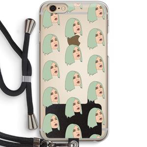CaseCompany King Kylie: iPhone 6 / 6S Transparant Hoesje met koord