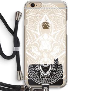 CaseCompany Oh Deer: iPhone 6 / 6S Transparant Hoesje met koord