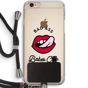 CaseCompany Badass Babes Club: iPhone 6 / 6S Transparant Hoesje met koord