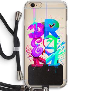 CaseCompany Dream: iPhone 6 / 6S Transparant Hoesje met koord