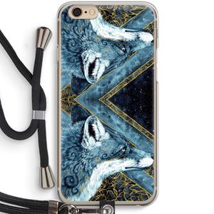 CaseCompany Golden Fox: iPhone 6 / 6S Transparant Hoesje met koord