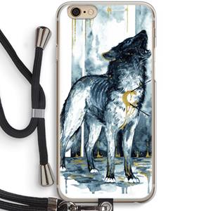 CaseCompany Bleeding Soul: iPhone 6 / 6S Transparant Hoesje met koord