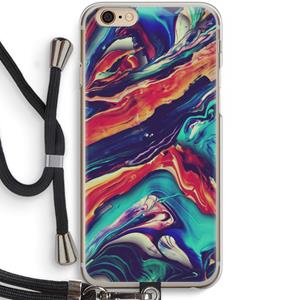 CaseCompany Chameleon Sun: iPhone 6 / 6S Transparant Hoesje met koord