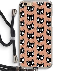 CaseCompany Kat: iPhone 6 / 6S Transparant Hoesje met koord