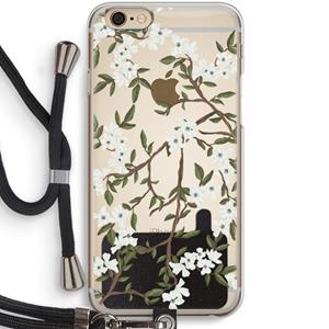 CaseCompany Blossoming spring: iPhone 6 / 6S Transparant Hoesje met koord
