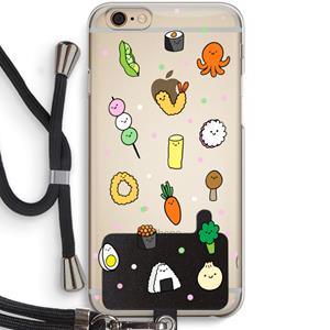 CaseCompany Happy bento friends: iPhone 6 / 6S Transparant Hoesje met koord