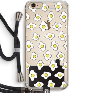 CaseCompany Spiegeleitjes: iPhone 6 / 6S Transparant Hoesje met koord