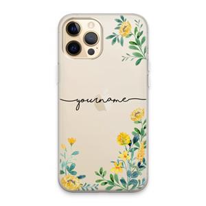 CaseCompany Gele bloemen: iPhone 13 Pro Max Transparant Hoesje