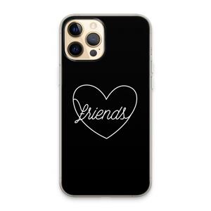 CaseCompany Friends heart black: iPhone 13 Pro Max Transparant Hoesje
