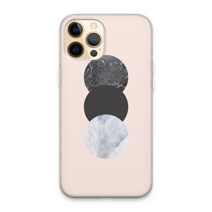 CaseCompany Marmeren cirkels: iPhone 13 Pro Max Transparant Hoesje