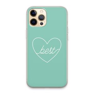 CaseCompany Best heart pastel: iPhone 13 Pro Max Transparant Hoesje
