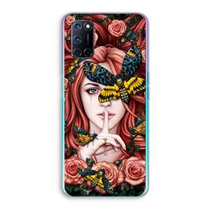 CaseCompany Lady Moth: Oppo A92 Transparant Hoesje