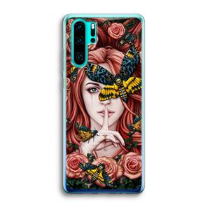 CaseCompany Lady Moth: Huawei P30 Pro Transparant Hoesje