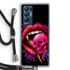 CaseCompany Dodelijk zoet: Oppo Find X3 Neo Transparant Hoesje met koord