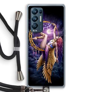 CaseCompany Aerial Angel: Oppo Find X3 Neo Transparant Hoesje met koord