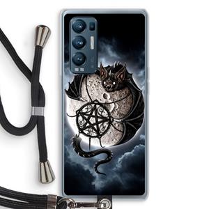 CaseCompany Volle maan: Oppo Find X3 Neo Transparant Hoesje met koord