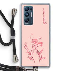 CaseCompany Giving Flowers: Oppo Find X3 Neo Transparant Hoesje met koord