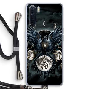 CaseCompany Sinister Wings: Oppo A91 Transparant Hoesje met koord