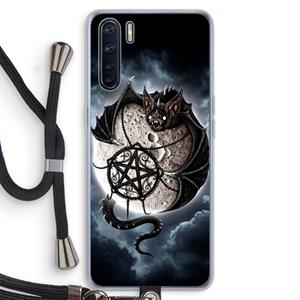 CaseCompany Volle maan: Oppo A91 Transparant Hoesje met koord