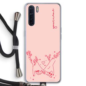 CaseCompany Best Friends: Oppo A91 Transparant Hoesje met koord