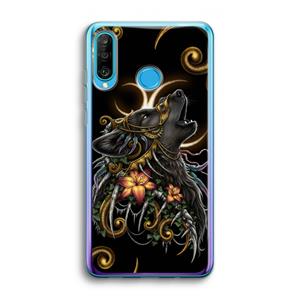 CaseCompany Huilende Wolf: Huawei P30 Lite Transparant Hoesje