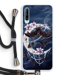 CaseCompany Vleermuizen Maan: Huawei P Smart Pro Transparant Hoesje met koord