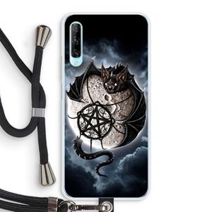 CaseCompany Volle maan: Huawei P Smart Pro Transparant Hoesje met koord