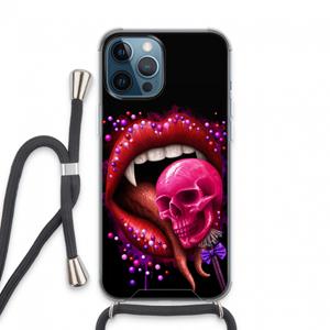 CaseCompany Dodelijk zoet: iPhone 13 Pro Max Transparant Hoesje met koord
