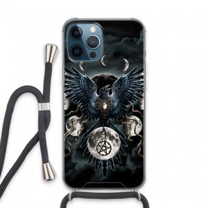 CaseCompany Sinister Wings: iPhone 13 Pro Max Transparant Hoesje met koord