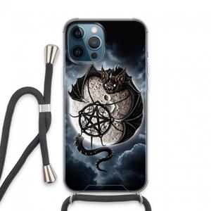 CaseCompany Volle maan: iPhone 13 Pro Max Transparant Hoesje met koord