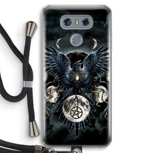 CaseCompany Sinister Wings: LG G6 Transparant Hoesje met koord