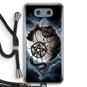CaseCompany Volle maan: LG G6 Transparant Hoesje met koord