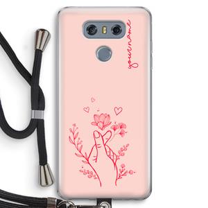 CaseCompany Giving Flowers: LG G6 Transparant Hoesje met koord