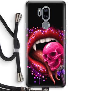 CaseCompany Dodelijk zoet: LG G7 Thinq Transparant Hoesje met koord