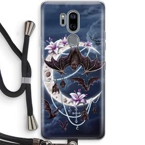 CaseCompany Vleermuizen Maan: LG G7 Thinq Transparant Hoesje met koord