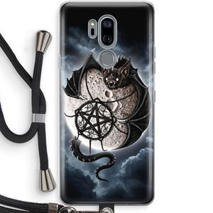 CaseCompany Volle maan: LG G7 Thinq Transparant Hoesje met koord